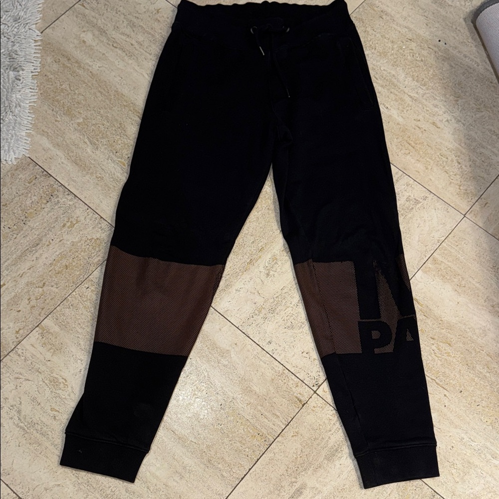 IVY PARK Black Textured Fabric Sweat Pants